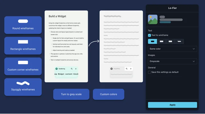 Lo-Fier Simplifies Wireframing with One-Click Magic