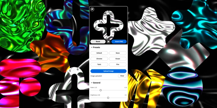 Liquid Metal Generator Elevates UI with Chrome Effects