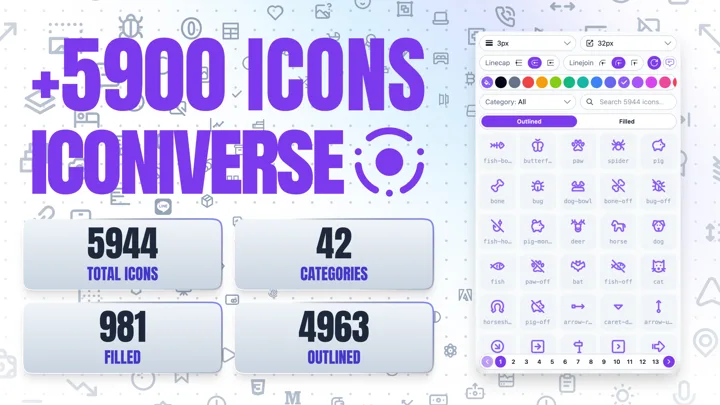 Iconiverse Unlocks 5400 Customizable SVGs in Figma