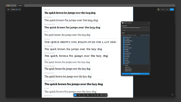 Preview Local Fonts Ends the Figma Font Hunt