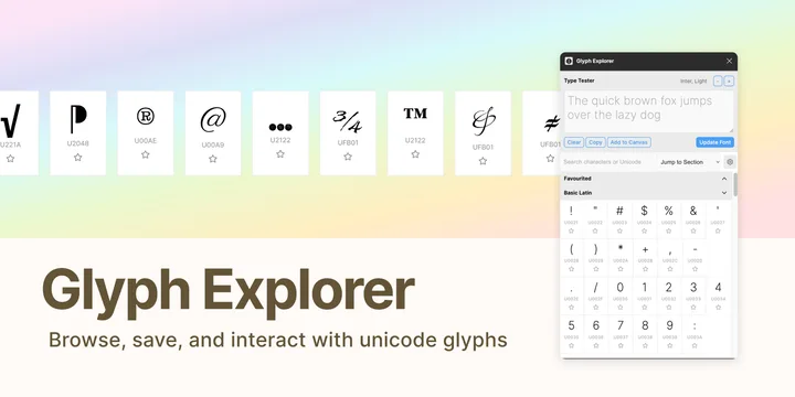 Glyph Explorer Delivers Handy Unicode Browsing with Room to Grow