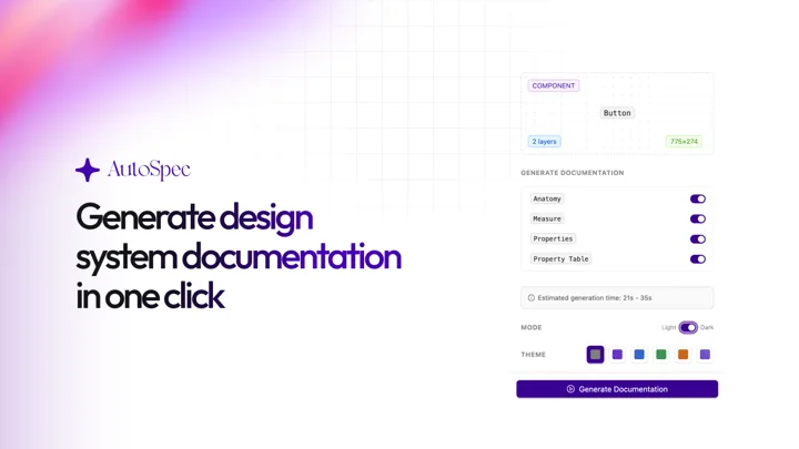 Autospec Turns Figma Components Into Docs Instantly