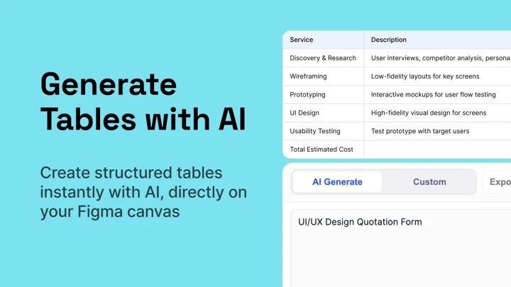 Tably Turns Raw Data Into Polished Figma Tables Fast