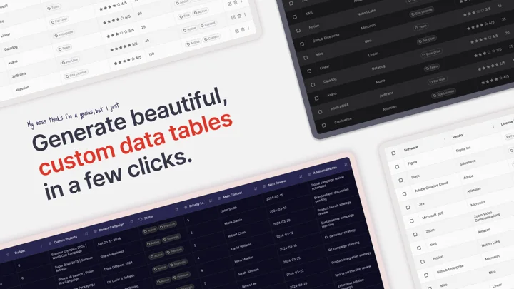 Data Table Builder Pro Delivers Fast, Flexible Tables