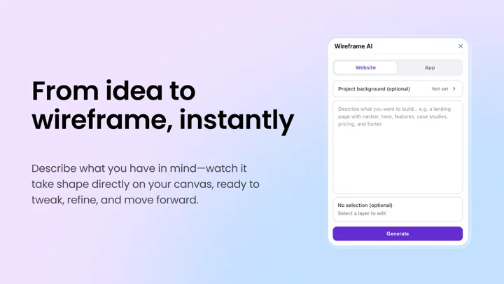 Wireframe Design AI Transforms Prompts Into Editable Layouts