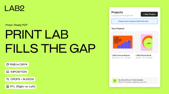 PRINT LAB | Press-ready CMYK/RGB, Spot Color, Booklet imposition, Bleed, Crop | RTL & LTR