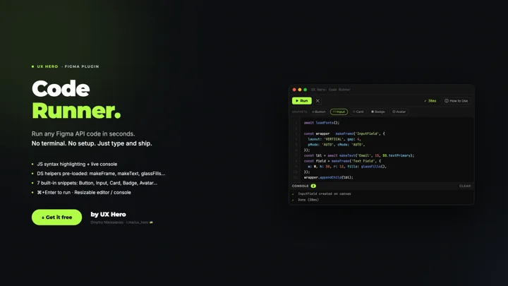 UX Hero Code Runner Automates Figma Workflows Instantly